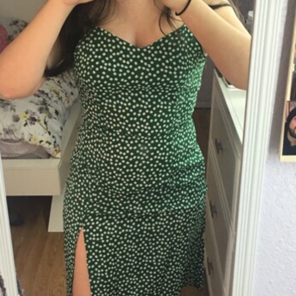 Green floral cami dress - Picture 3 of 5